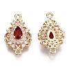 Brass Micro Pave Cubic Zirconia Links Connectors KK-R111-011-A01-2