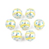 Spot Pattern Opaque ABS Plastic Imitation Pearl Enamel Beads KY-G020-02D-3
