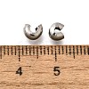 304 Stainless Steel Crimp Beads Covers STAS-P239-34P-04-3