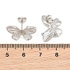 Brass Micro Pave Cubic Zirconia Stud Earring Findings CU-CBAA5EE-03P-A-3