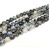 Natural Dragon Veins Agate Bead Strands G-K166-14-8mm-01-4
