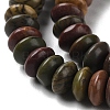 Natural Polychrome Jasper/Picasso Stone/Picasso Jasper Beads Strands G-Z030-A19-01-4