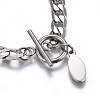 304 Stainless Steel Curb Chain Bracelets BJEW-L637-02-P-3