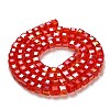 Electroplate Glass Beads Strands EGLA-R030-6x6mm-01-3
