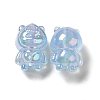 UV Plating Rainbow Iridescent Acrylic Beads PACR-M002-12C-3
