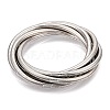 Iron Round Snake Chains Bangle BJEW-T022-01P-1