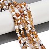 Natural Fire Crackle Agate Beads Strands G-C082-A01-33-1