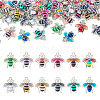  60Pcs 12 Colors Alloy Enamel Pendants ENAM-TA0001-61-1