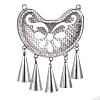 Antique Silver Plated Alloy Big Pendants ENAM-L030-U01-AS-2