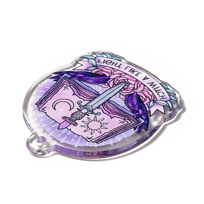 Halloween Printed Acrylic Pendants MACR-G059-04H-1
