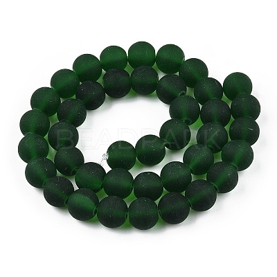 Transparent Glass Beads Strands GLAA-T032-T10mm-MD22-1