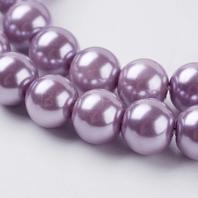 Eco-Friendly Dyed Glass Pearl Round Beads Strands HY-A002-8mm-RB056-1