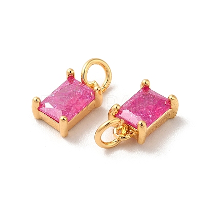 Real 18K Gold Plated Brass Micro Pave Cubic Zirconia Pendants KK-M243-08G-05-1