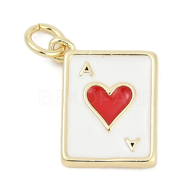 Brass Enamel Charms X-KK-G522-44G-02-1