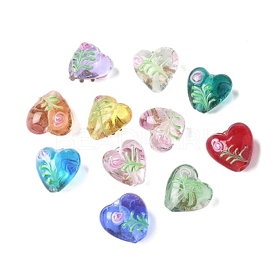 Handmade Transparent Lampwork Beads BLOW-D300-07A-1