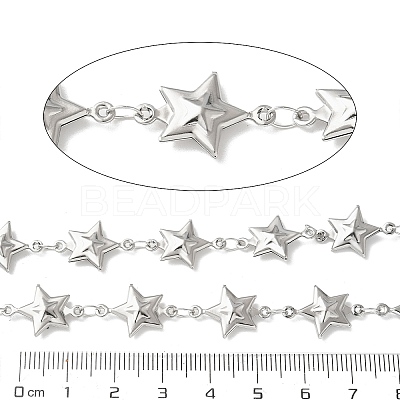 304 Stainless Steel Star Link Chains CHS-Z004-21P-1