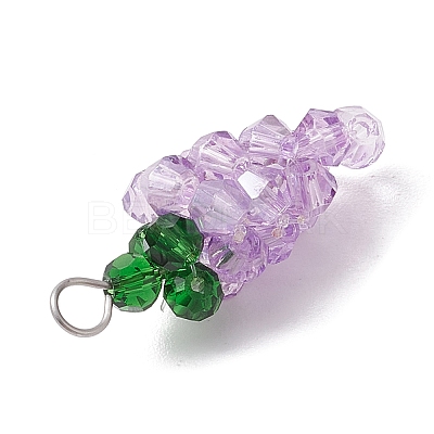 Glass Pendants PALLOY-JF02933-01-1
