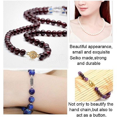 20 Bags 4 Styles 2 Colors Brass & Alloy Magnetic Clasps with Loops KK-FS0002-01-1