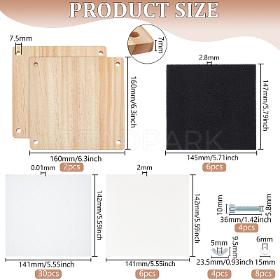 Wooden Flower Press Plates DIY-BC0013-73C-1