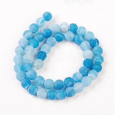 Natural Weathered Agate Beads Strands X-G-G589-8mm-14-1