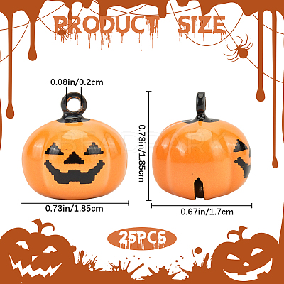 20Pcs Halloween Pumpkin Bell  KKB-GF0001-01-1