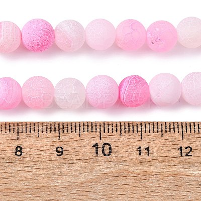 Natural Crackle Agate Beads Strands G-G055-8mm-1-1