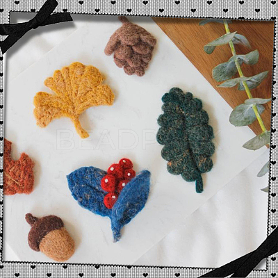 18Pcs 6 Colors DIY Wool Roving DIY-SP0005-80B-1