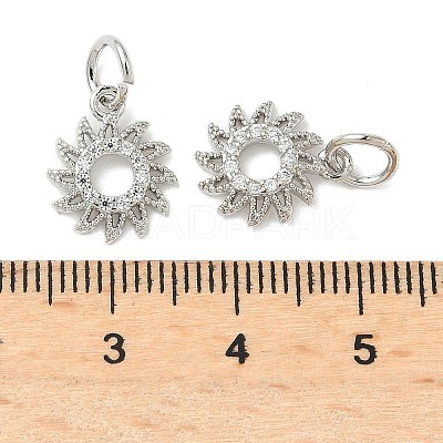 Brass Micro Pave Cubic Zirconia Pendants KK-D386-16P-01-1