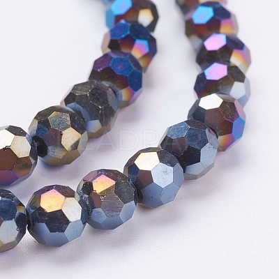 Electroplate Glass Beads Strands EGLA-J042-6mm-AB01-1