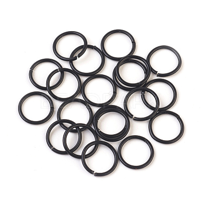 Spray Painted Iron Open Jump Rings X-IFIN-F149-B12-1