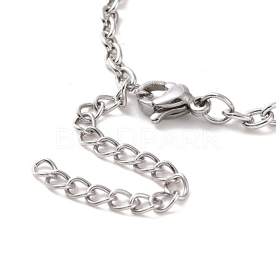 Non-Tarnish 304 Stainless Steel Cable Chain Bracelet for Men Women BJEW-E031-01P-08-1