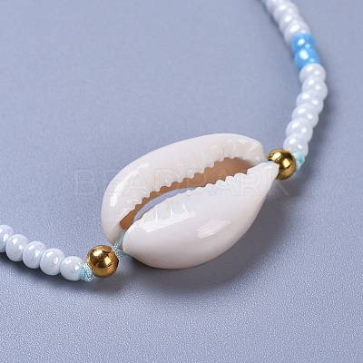 Adjustable Glass Seed Bead Braided Bead Bracelets BJEW-JB04284-M-1