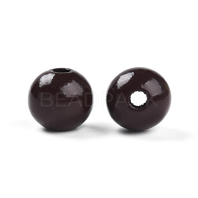 Painted Natural Wood Beads WOOD-A018-16mm-08-1