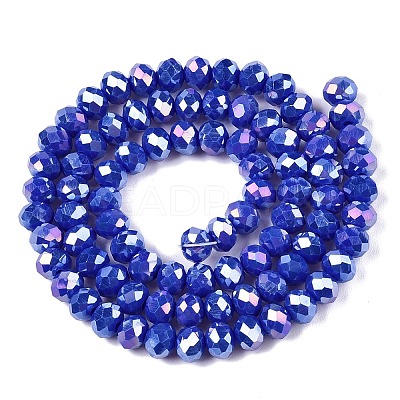 Electroplate Glass Beads Strands EGLA-A044-P6mm-B32-1