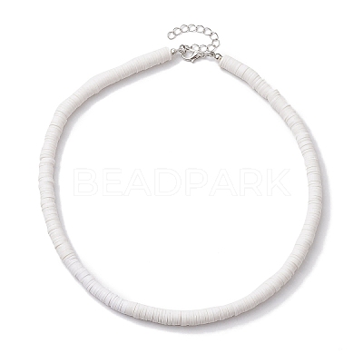 Bohemia Handmade Polymer Clay Heishi Beaded Necklaces NJEW-JN04778-1