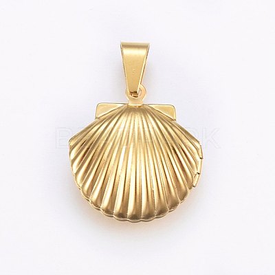 Ion Plating(IP) 316 Stainless Steel Locket Pendants X-STAS-O103-38G-1