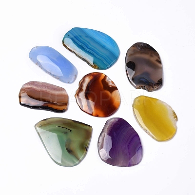 Natural Agate Big Pendants G-H285-01-1