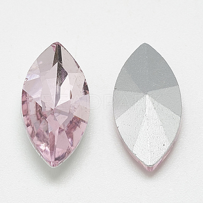 Pointed Back Glass Rhinestone Cabochons RGLA-T083-9x18mm-10-1
