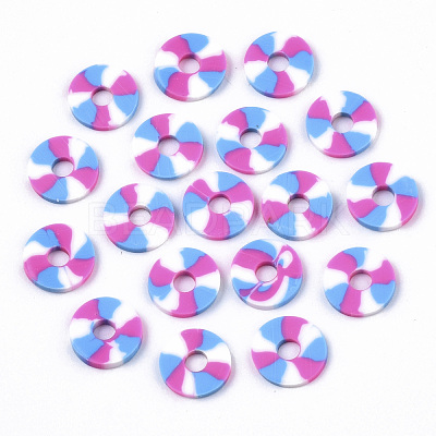 Handmade Polymer Clay Beads Strands CLAY-R091-8mm-01-1