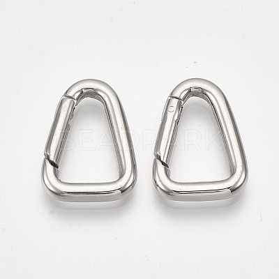 Non-Tarnish 304 Stainless Steel Spring Gate Rings STAS-S079-90-1
