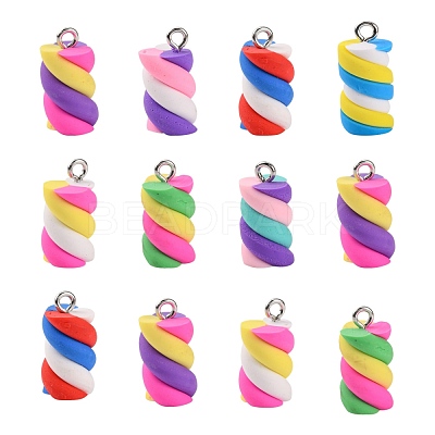 Handmade Polymer Clay Charms X-CLAY-T016-83-1