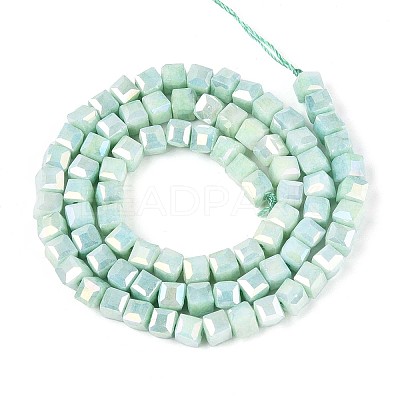 Anti-Tarnish Electroplate Glass Beads Strands LS-GLAA-T025-4mm-10B-1