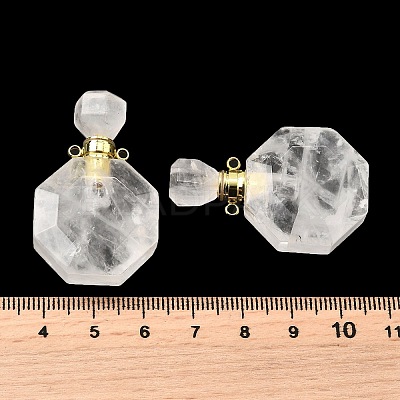 Natural Mixed Stone Perfume Bottle Pendants G-L623-13G-1