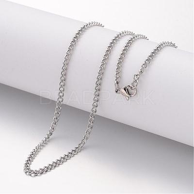Non-Tarnish 304 Stainless Steel Necklace MAK-K004-12P-1