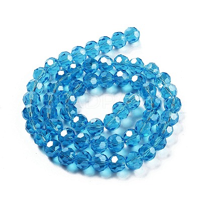 Electroplate Transparent Glass Beads Strands EGLA-A035-T10mm-A08-1