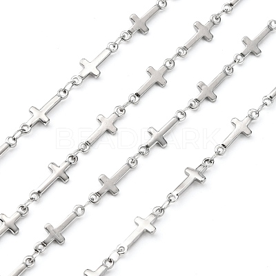 Tarnish Resistant 304 Stainless Steel Link Chains CHS-K001-68-1