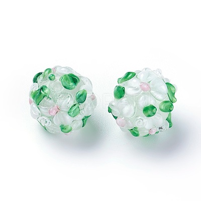 Handmade Bumpy Lampwork Beads LAMP-E021-07O-1