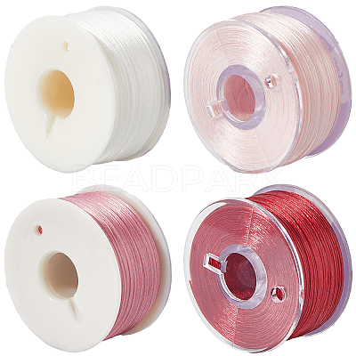 4 Rolls 4 Colors Special Coated Polyester Beading Threads for Seed Beads OCOR-SC0001-08B-1