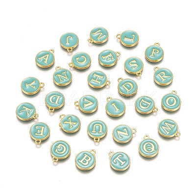 Initial Letter A~Z Alphabet Enamel Charms ENAM-Q437-01-1