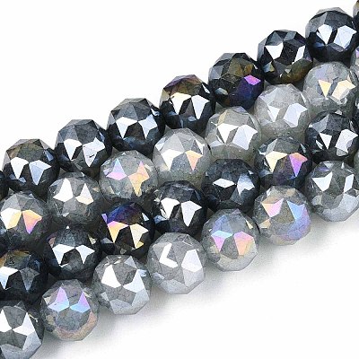 Anti-Tarnish Electroplate Glass Beads Strands GLAA-N064-8mm-M-1
